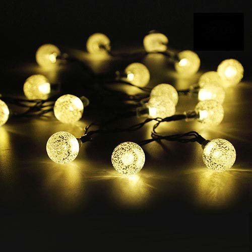 50 LED Solar String Lights Outdoor Waterproof Solar Powered Garden Lights iihome 22feet