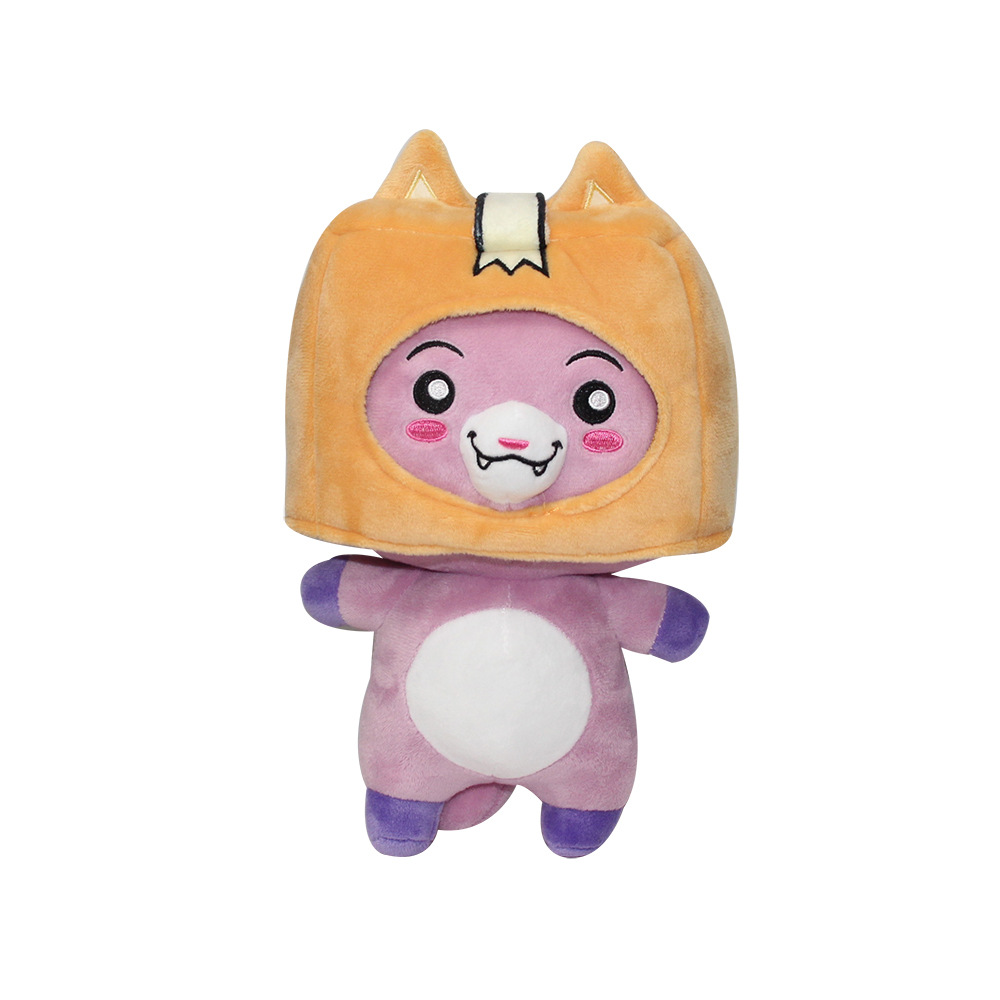 Lankybox Plush Toy Detachable Boxy Foxy Rocky 3pcs Set  Birthday Gifts For Kids and Fans Valentine Gifts for Her Car Office Room Decoration Soft Pillow Great Collections for Cartoon Fans