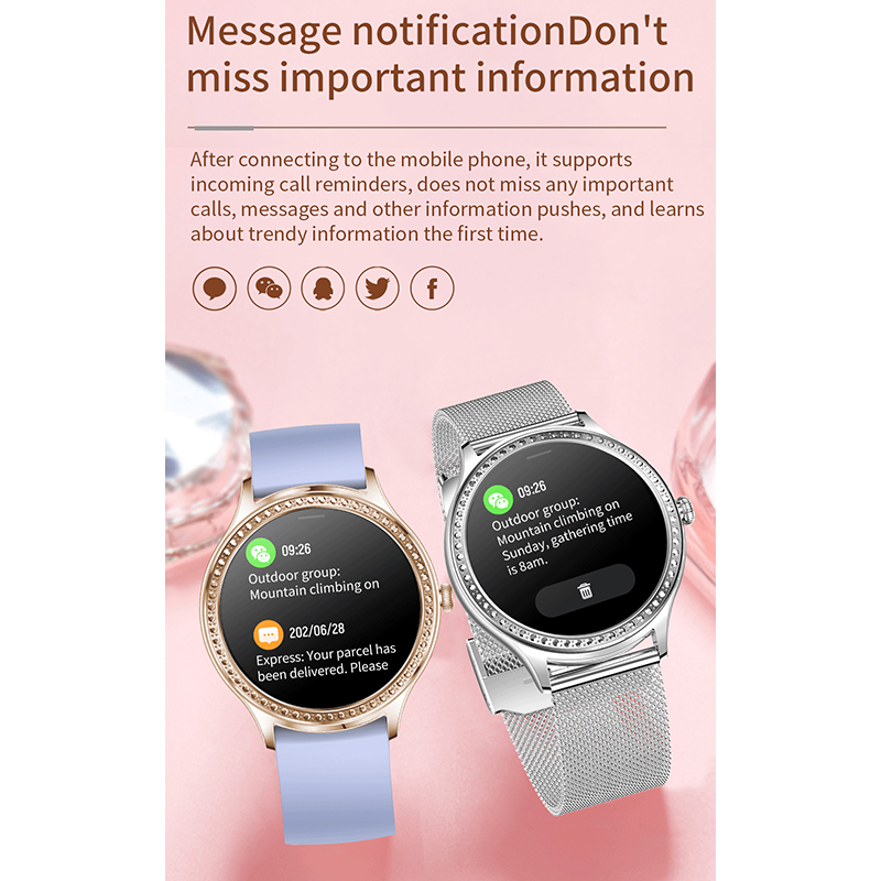 Womens Smart Watch Fitness Bracelet Ladies Watch Heart Rate Sleep Monitor Electronic Clock