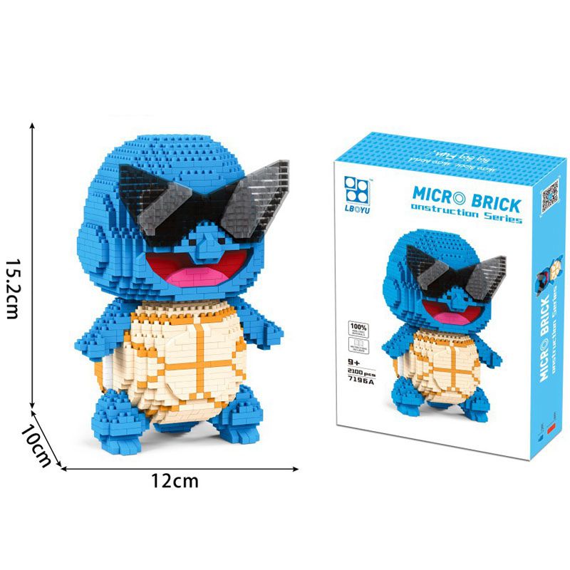 Pokemon Mini Building Blocks Squirtle Micro Brick Figures Assembly Toys