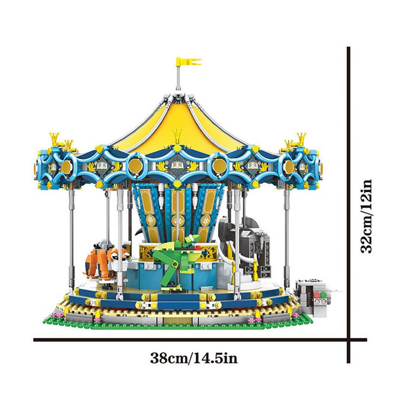 Carousel Toy Building Blocks Bricks Birthday Christmas Gift