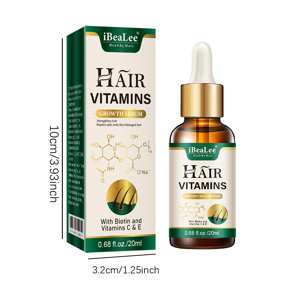 iBeaLee Hair Vitamin Hair Growth Serum Treatment Anti-Hair Loss Preventing For Thinning Hair Thickening Reawakening Beard Hair Care