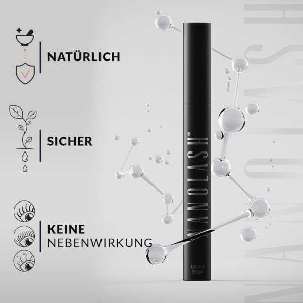 Nanolash Eyelash Growth Serum Conditioner for Enhancing Long Luscious Eyelashes and Eyebrows 3ml