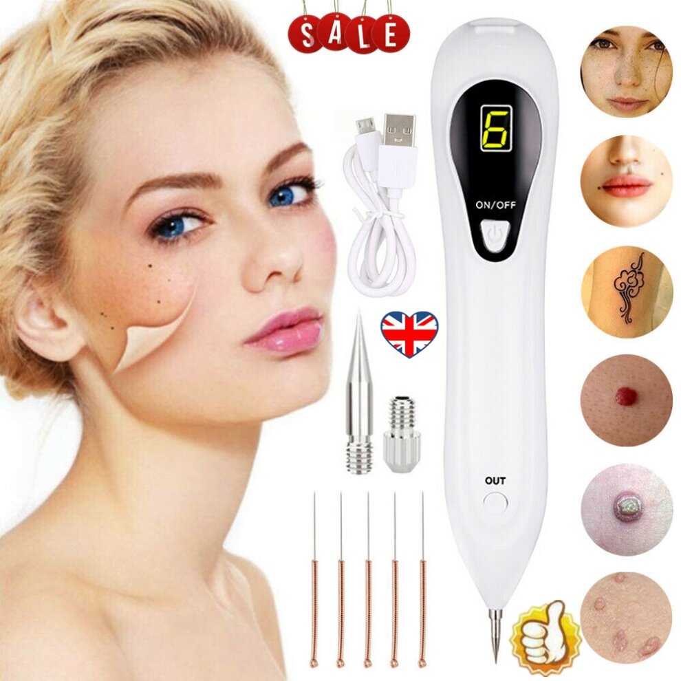 LCD Laser Skin Tag Remover Plasma Pen Mole Wart Freckle Tattoo Facial Dark Spot Removal Machine