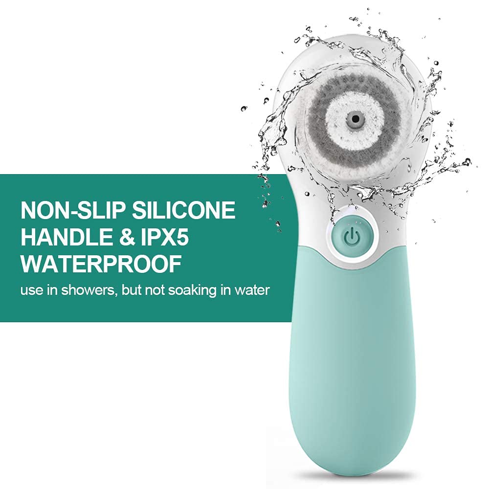 Facial Cleansing Brush Silicone Brush Cleaner Electric Facial Exfoliating Massage Brush for Deep Cleaning Removing Blackhead Face Massaging