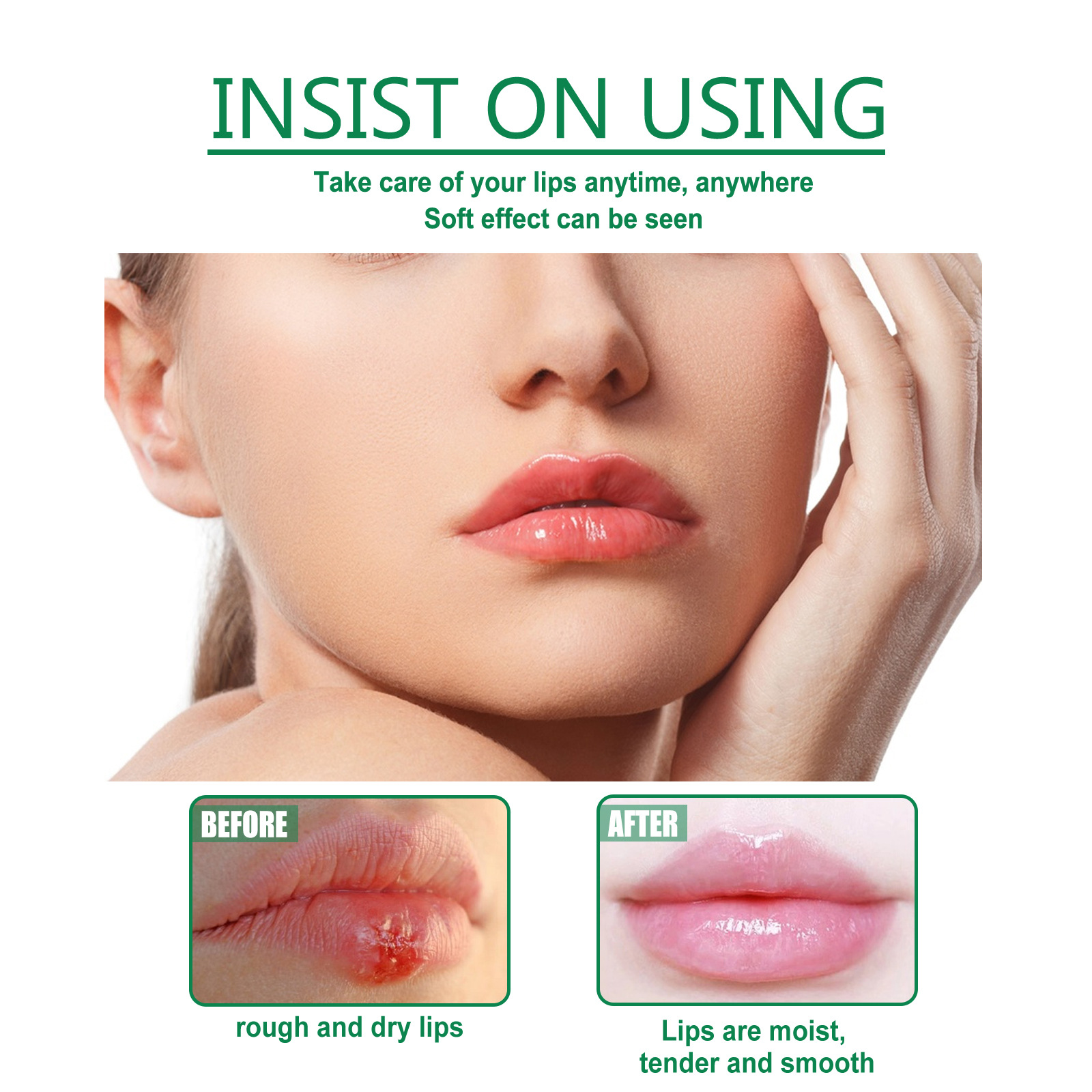 Herbal Lip Cream Lip Oil Balm Cold Sores Treatment Lip Repair Anti Lip Wrinkles Anti-dry Cracking Exfoliating Scrub Moisturizing