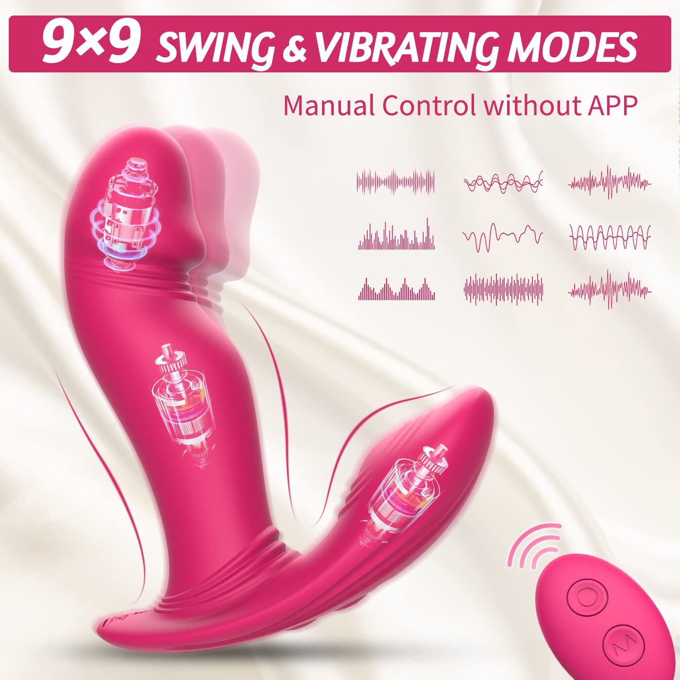 Wearable Vibrator Couples Sex Toys  Adult Toys G Spot Vibrator Thrusting Dildo G-spot Nipple Stimulation Anal Plug Orgasm Wireless App Control