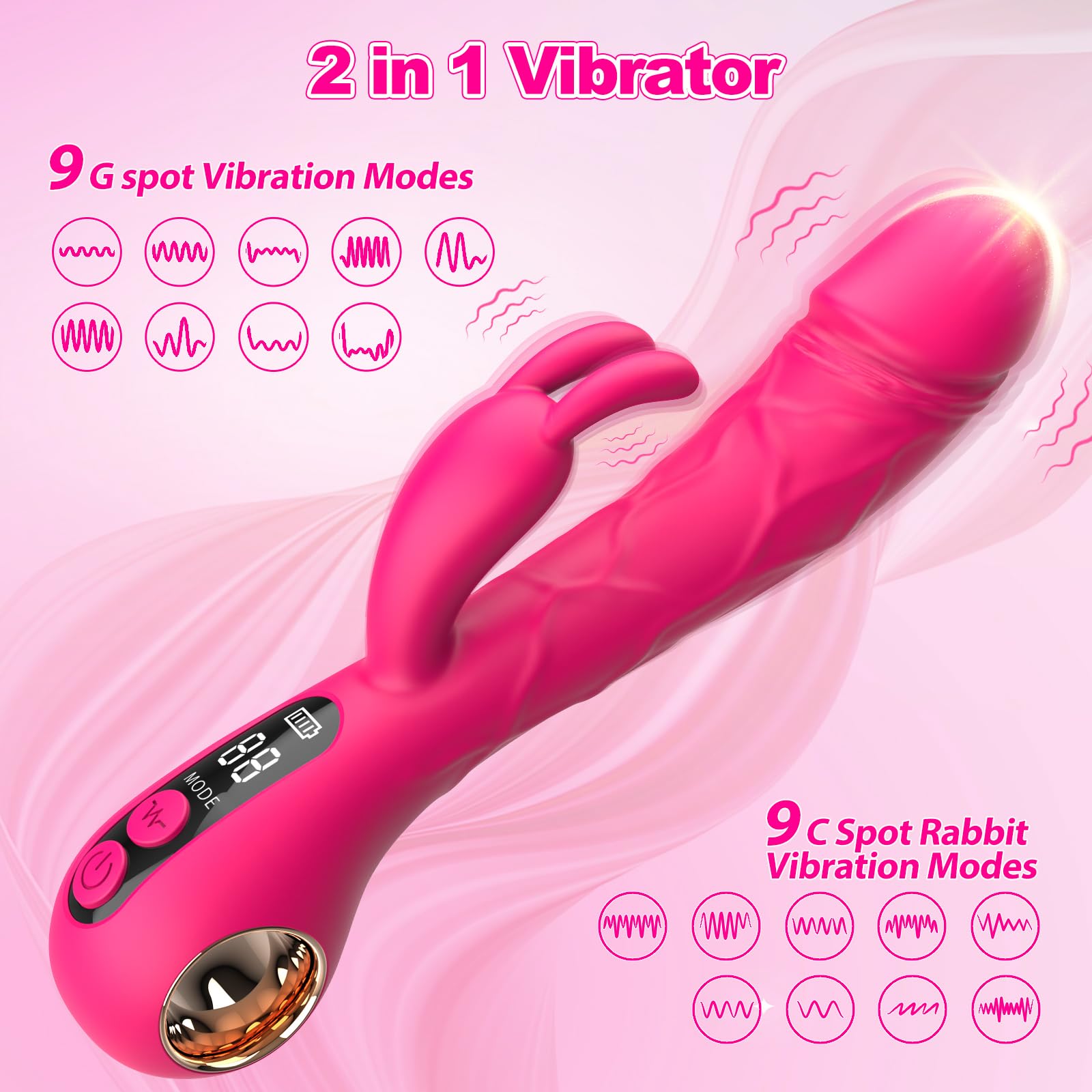 Sex Toys Rabbit Vibrator for Women Adult Toys Anal Toys Realistic Thrusting Dildo G Spot Vibrators Clitoral Stimulator for Couples Men and Women