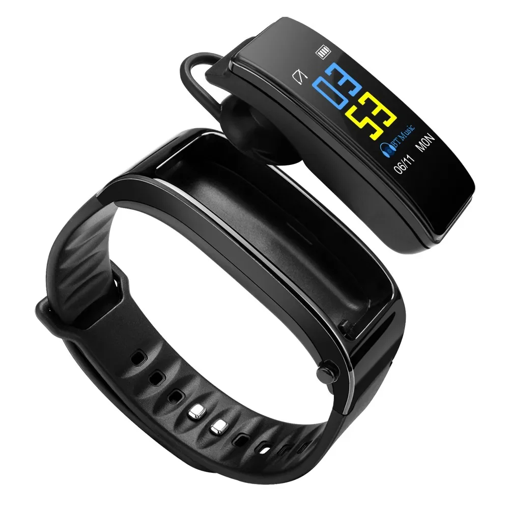 Wireless Bluetooth Earphone Smart Watch Ear Buds Health Tracker Pedometer Bracelet Smart Wristband Bluetooth Headset