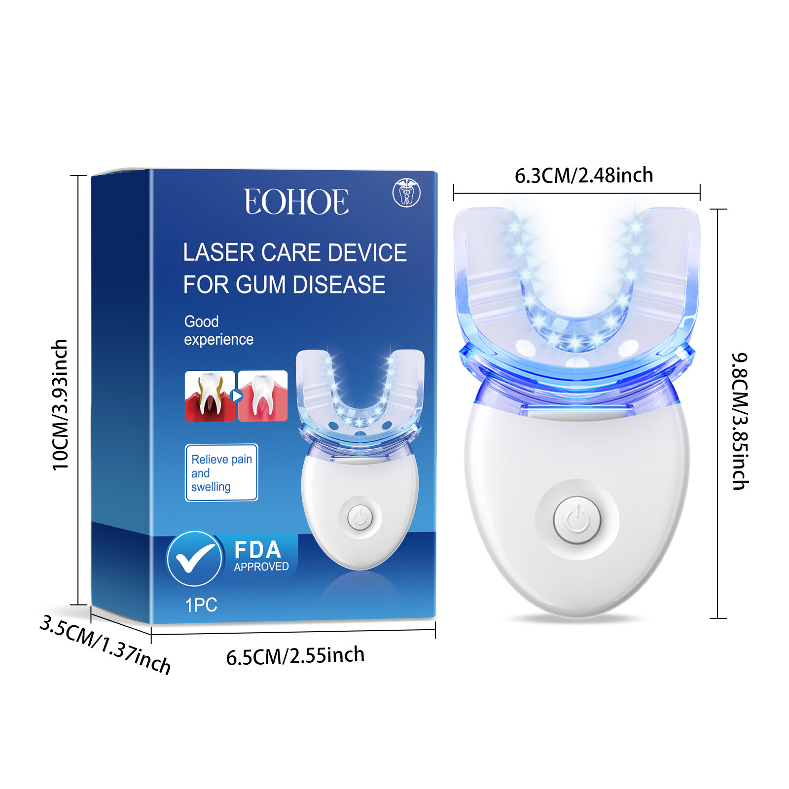 Teeth Whitening Kit Teeth Whitener Dental Care Device Home Dental Tools for Achieving a Bright White Smile Portable