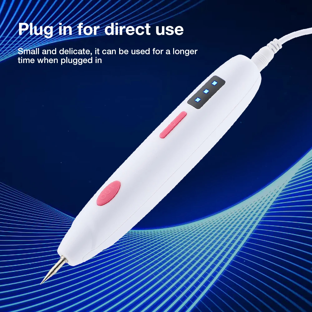 Freckle Remover Mini Mole Pen Black Dot Spots Fat Granules Pimples Tattoos Warts Skin Tag Removal Electric Laser Plasma Pen Beauty Tools Machine