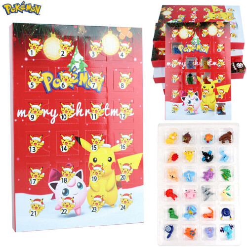 24Pcs Pokemon Pikachu 2024 Advent Calendar Toys Gift