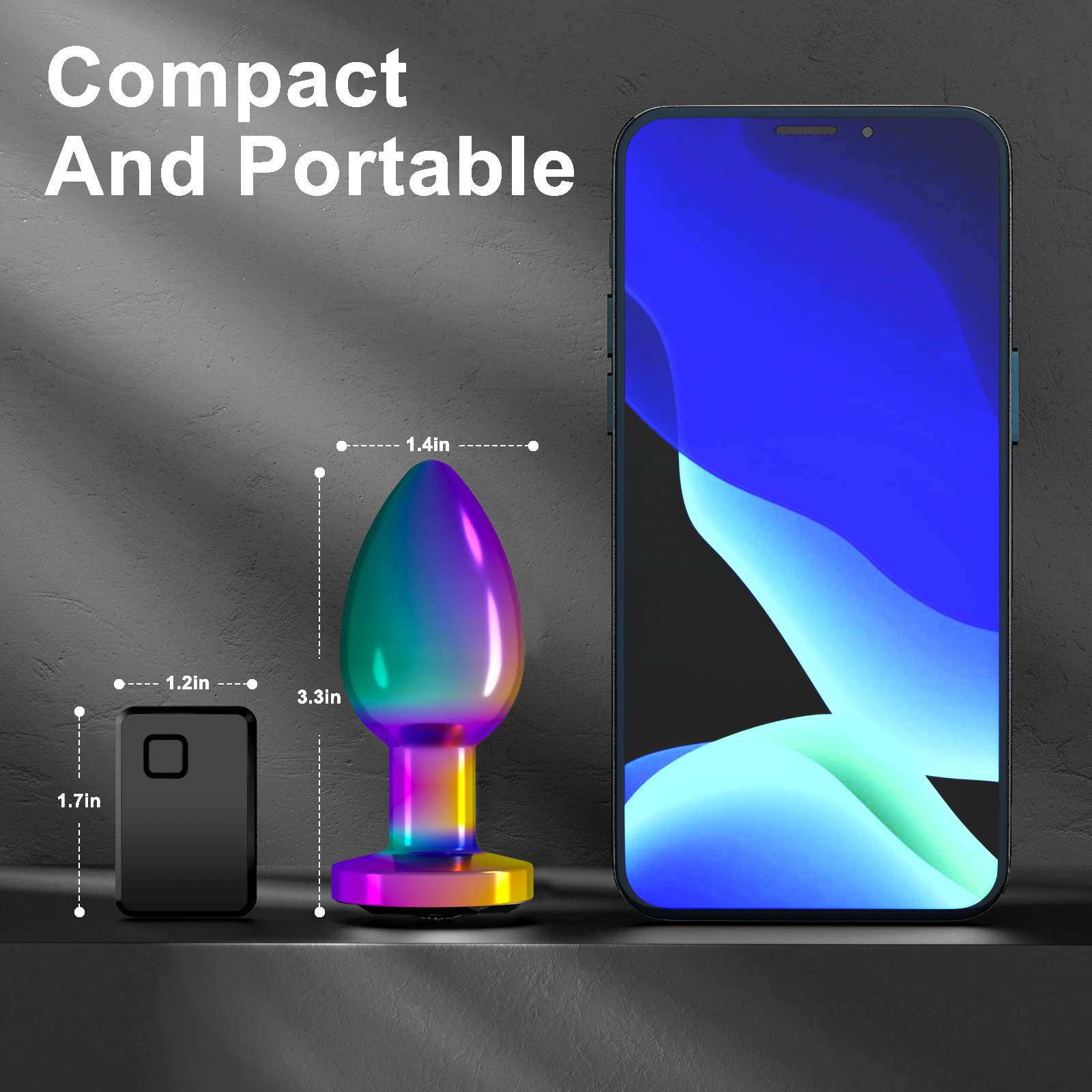 (Colorful) Anal Plug Vibrator Metal Wireless Remote Control Butt Plug Men Prostate Massager Portable Female Masturbator Dildo Sex Toys for Women Men Adult Games