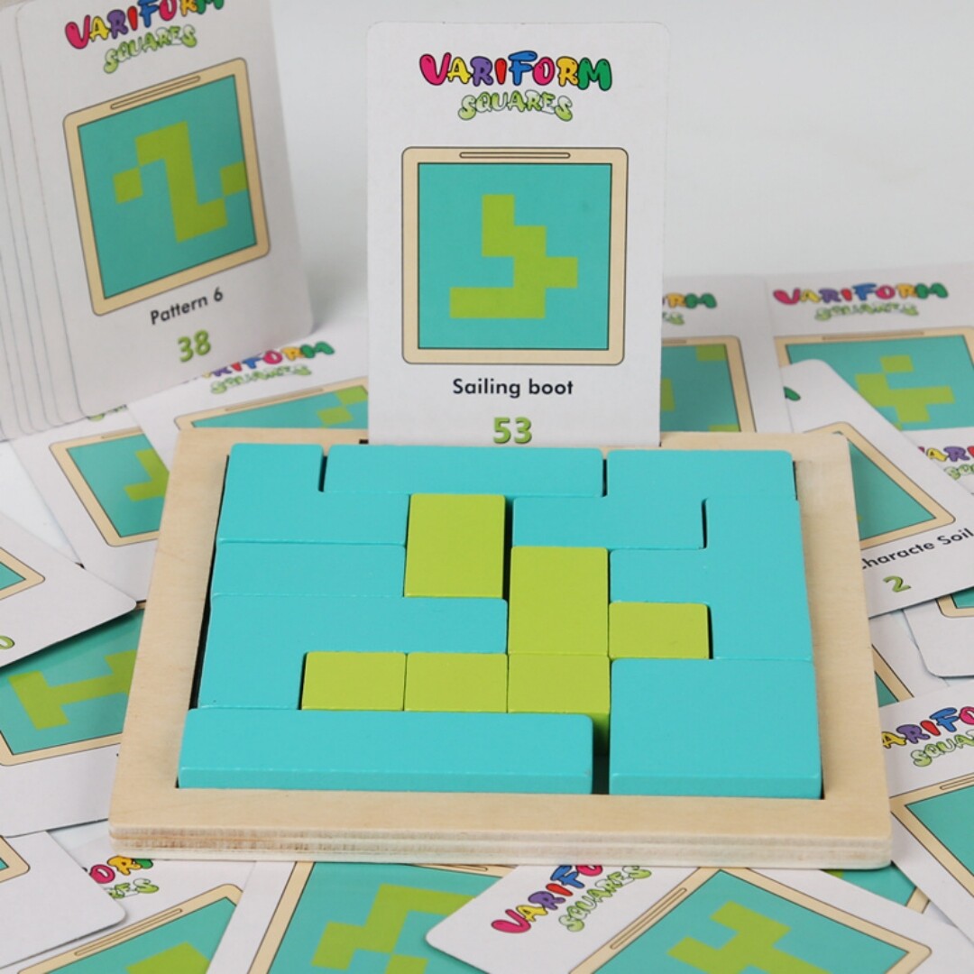 Wooden Jigsaw Puzzle Building Blocks Puzzle Toys Childrens Spatial Imagination Logic Ability Edutional Solve Problems Game