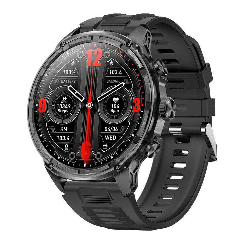 (Black) Smart Watch Bluetooth Smart Sports Watch for Men and Women Total Health Monitoring Sleep Monitoring Blood Oxygen Detection IP67