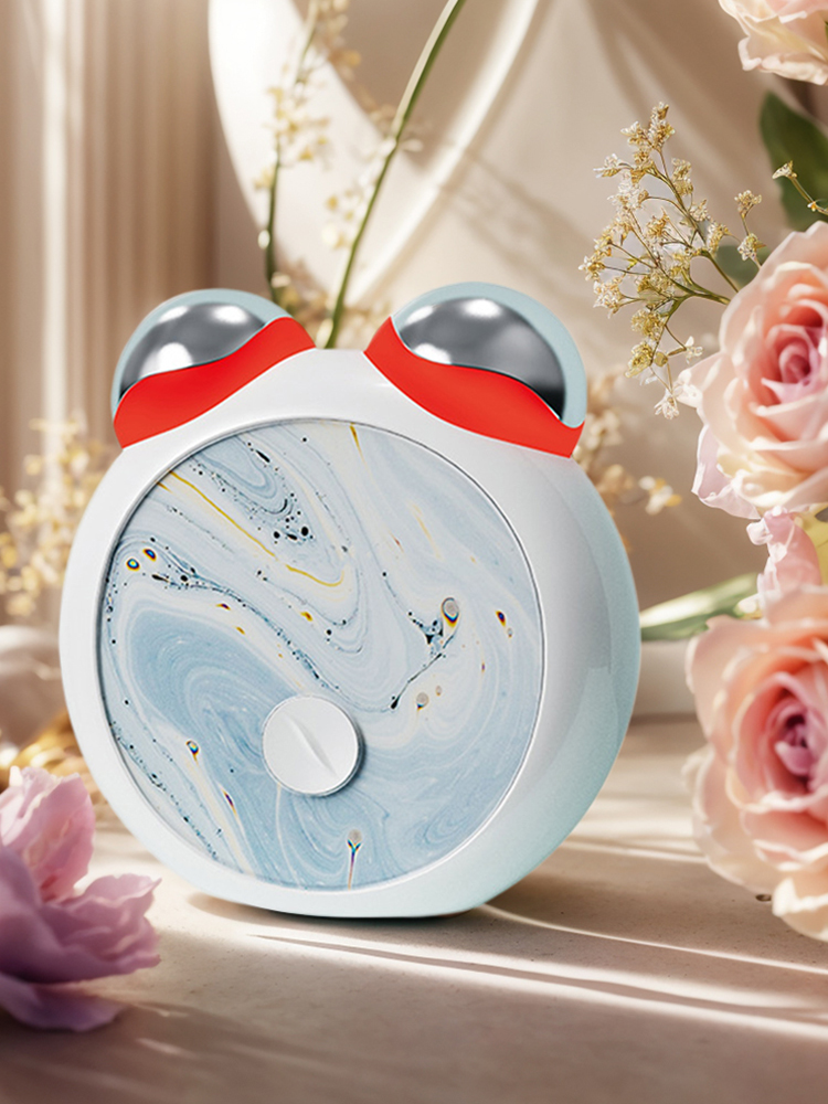 Electric Face Massager Roller Mini Facial Lifting  Device EMS Microcurrent Red Blue Light Therapy Face Skin Tightening Rejuvenation Beauty Anti Wrinkle