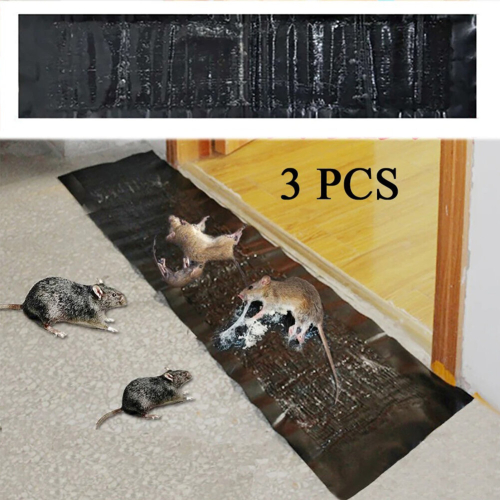 3Pcs Elongated Multi-Use Pest Sticky Soft Mat| Efficient Pack Of Glue Pad| Effective Cuttable Size Heavy Duty - 120×28cm