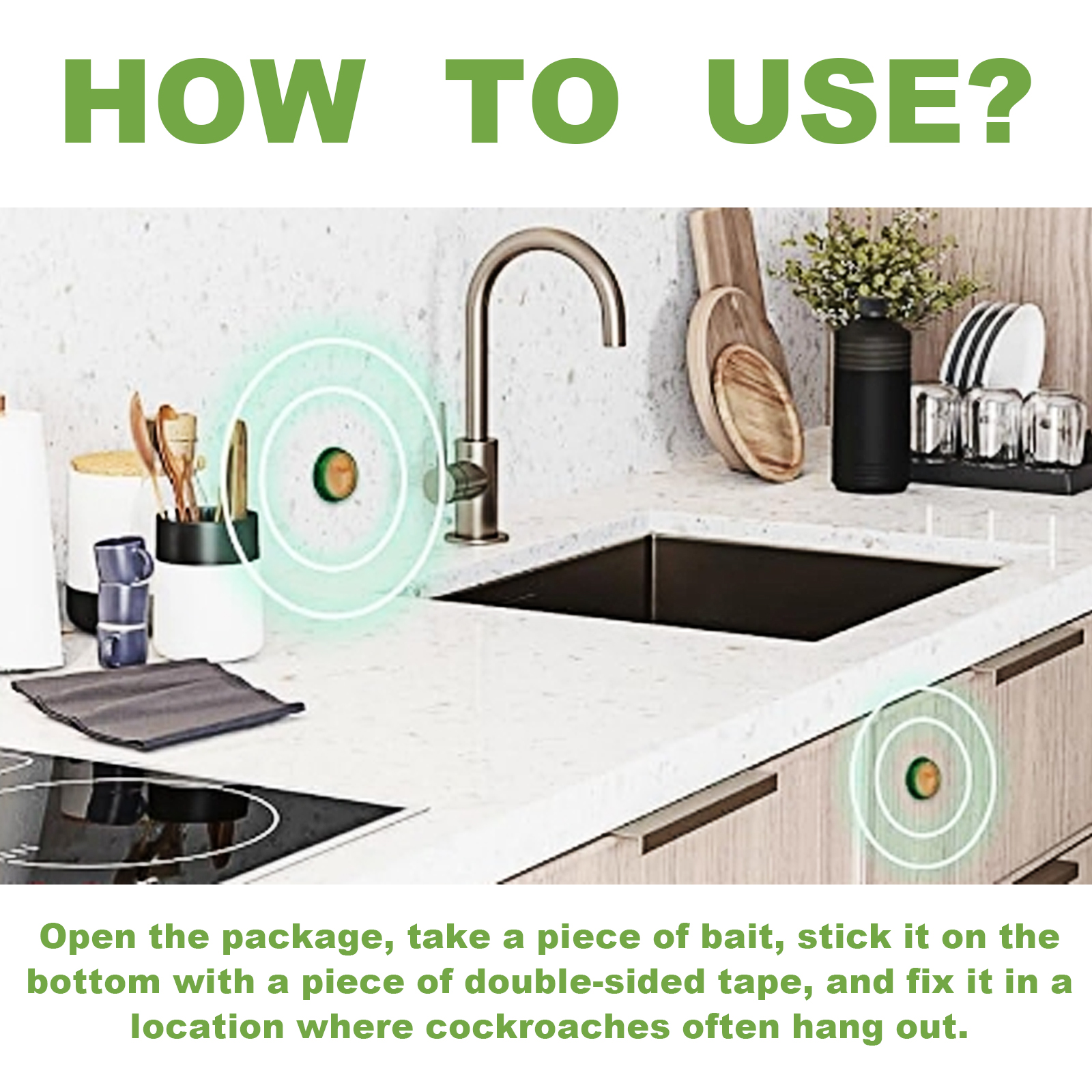 Quick Roach Bait Killer Station Natural Insect Repellent Strong Cleaning Lasting Effect Easy to Use Cockroach Repellent Sticker ﻿