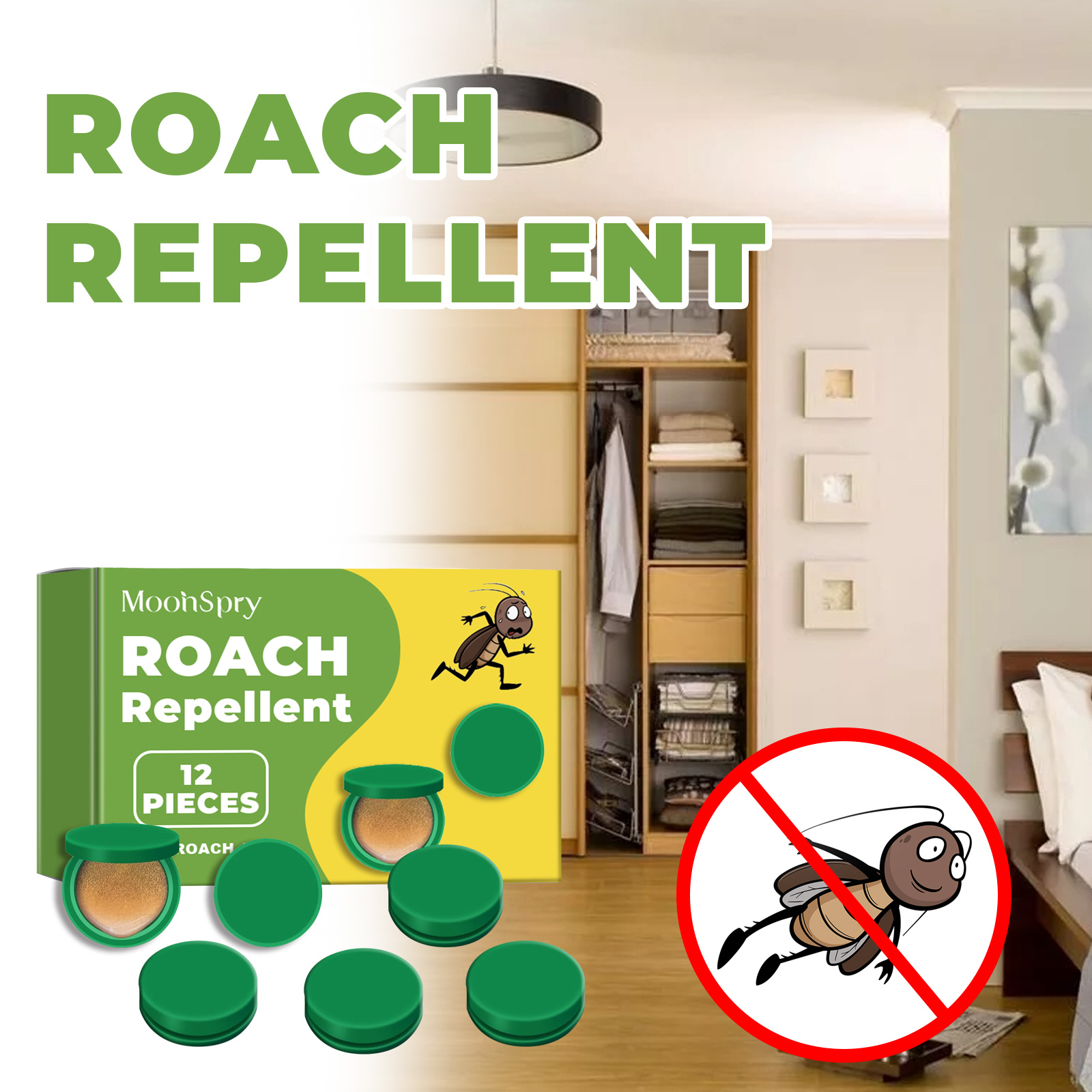Quick Roach Bait Killer Station Natural Insect Repellent Strong Cleaning Lasting Effect Easy to Use Cockroach Repellent Sticker ﻿