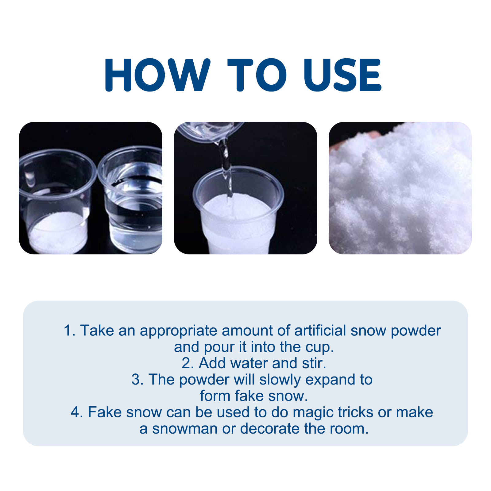 Artificial Snow Powder Fake Snowflakes Winter Christmas Scene Layout Window Display Indoor Photo Props Festival
