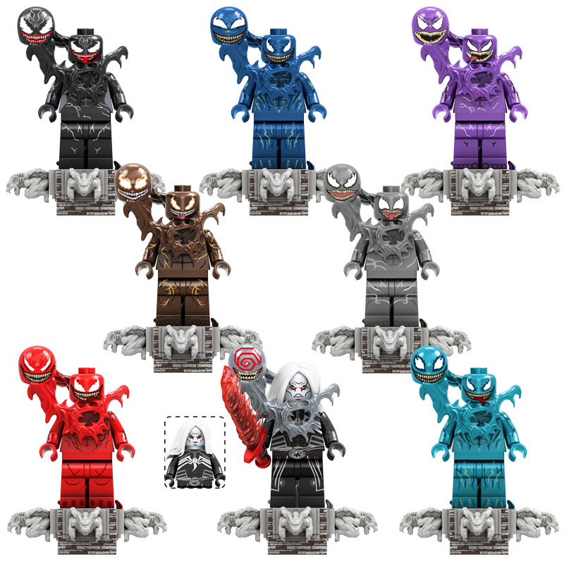(10 PCS) Kids Toys Super Hero Building Blocks Anime Venom Minifigures Fit Lego Gifts