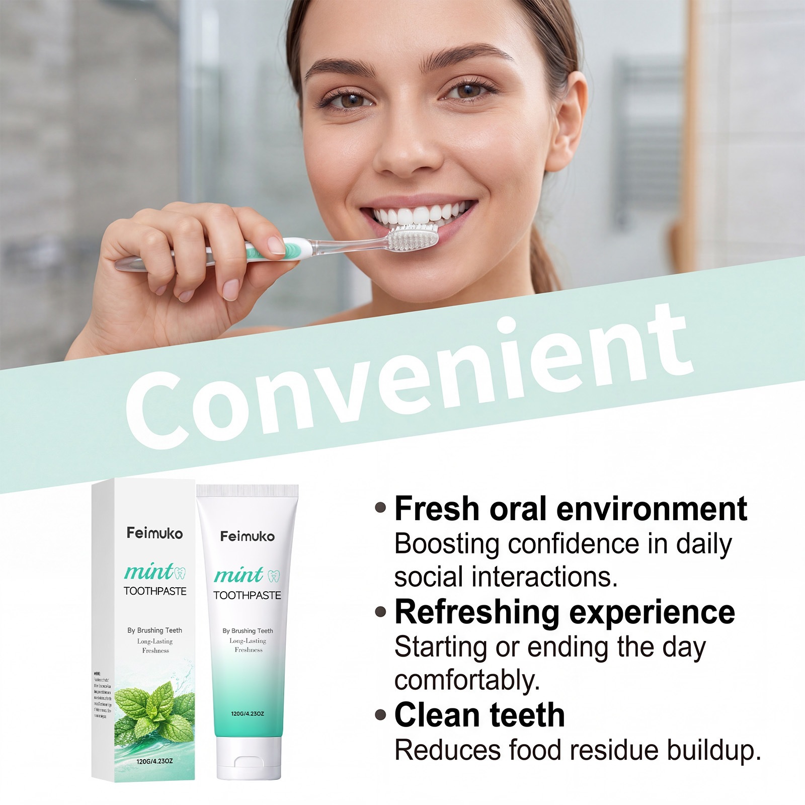 Fresh Breath Toothpaste For Minty Cleanliness Stain Removal And Oral Hygiene Care