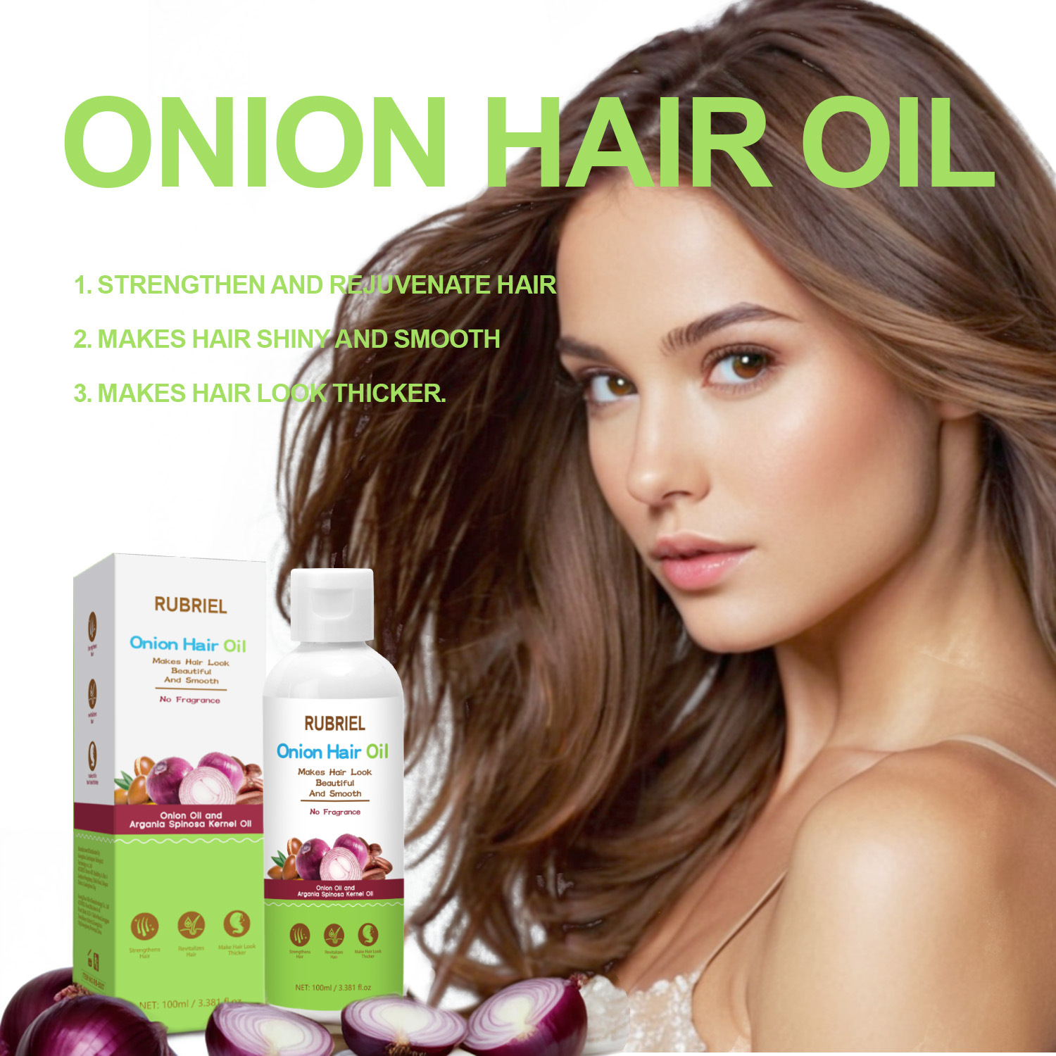 Onion Oil Hair Oil Nourishing Strengthening Anti Hair Loss For Thicker Fuller Hair Daily Scalp And Strand Care 100ml
