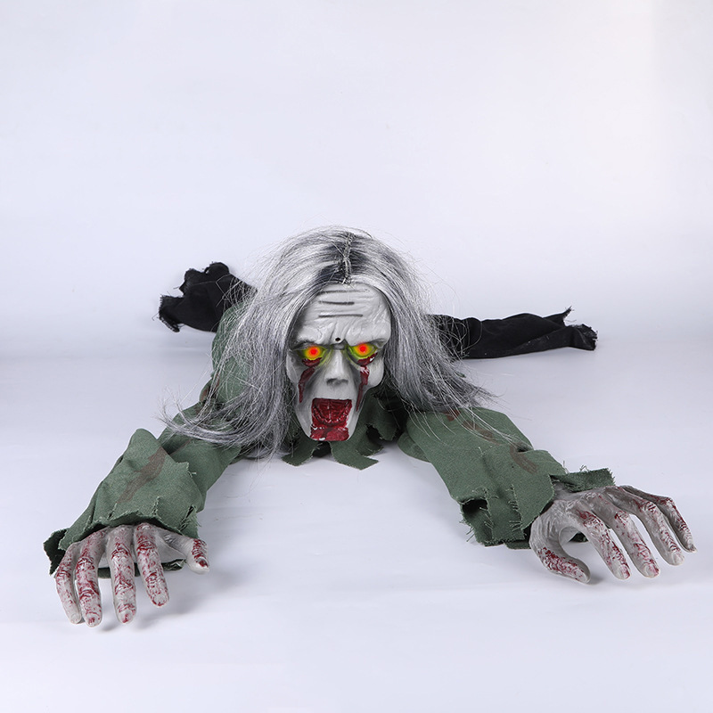 Halloween Voice Activated Prank Crawling Ghost Haunted House Device Voice Interactive Halloween Trick Toy Design