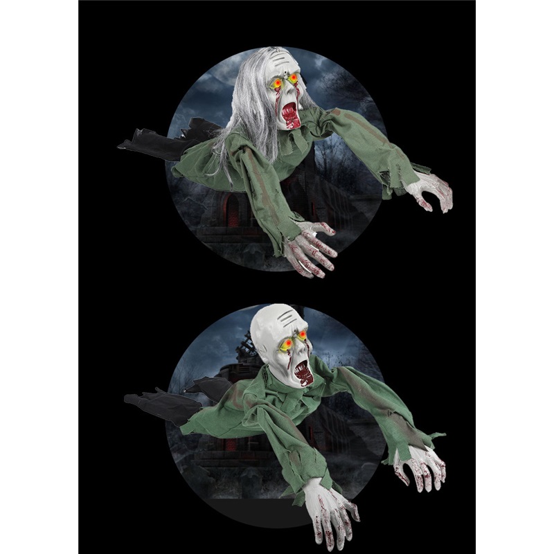 Halloween Voice Activated Prank Crawling Ghost Haunted House Device Voice Interactive Halloween Trick Toy Design
