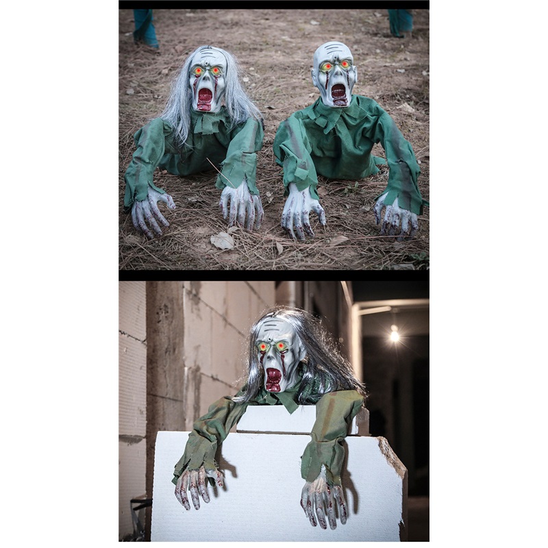 Halloween Voice Activated Prank Crawling Ghost Haunted House Device Voice Interactive Halloween Trick Toy Design