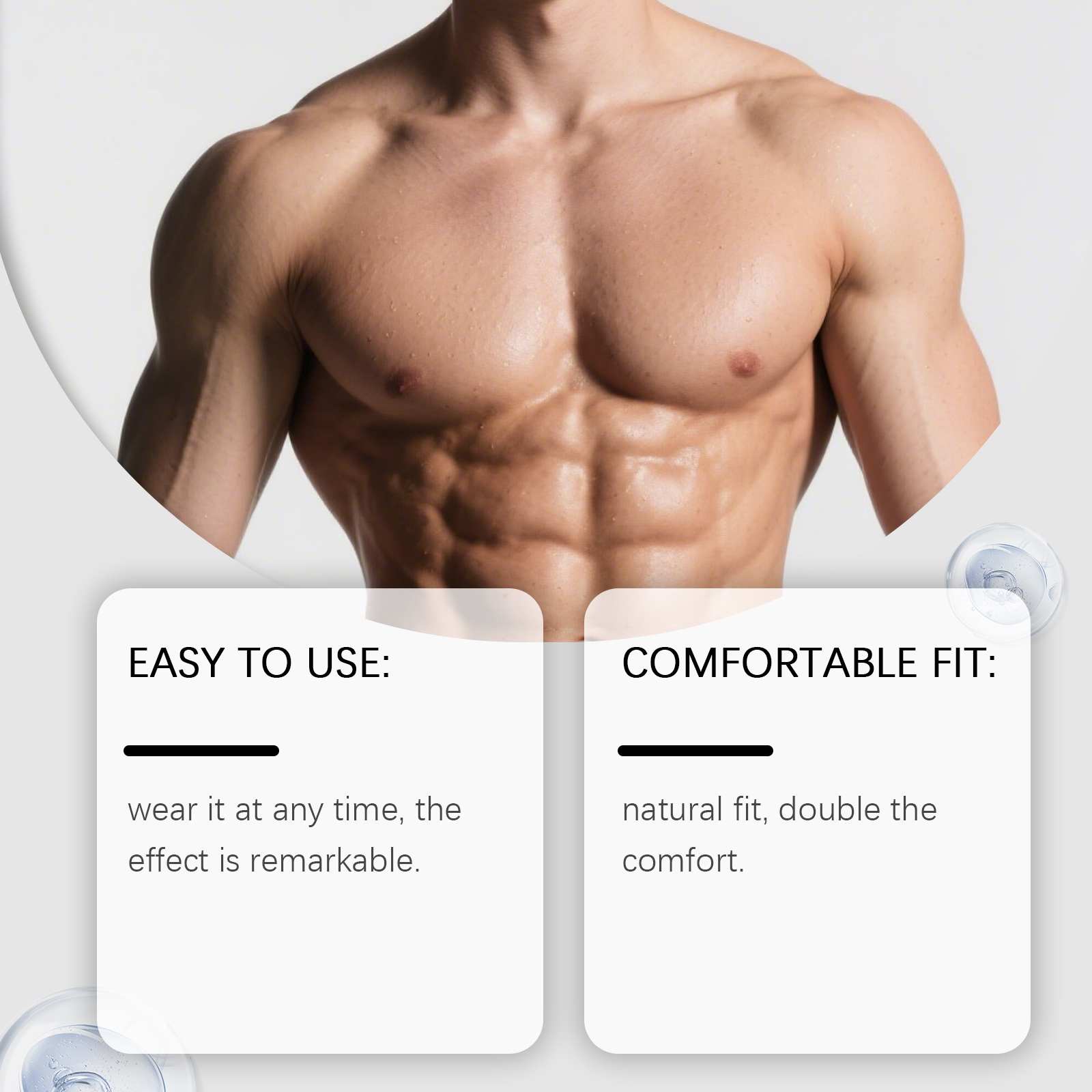 Male Body Care Patch For Chest Skin Nourishing Light Elastic Soft Breathable Cozy Treatment Sticker