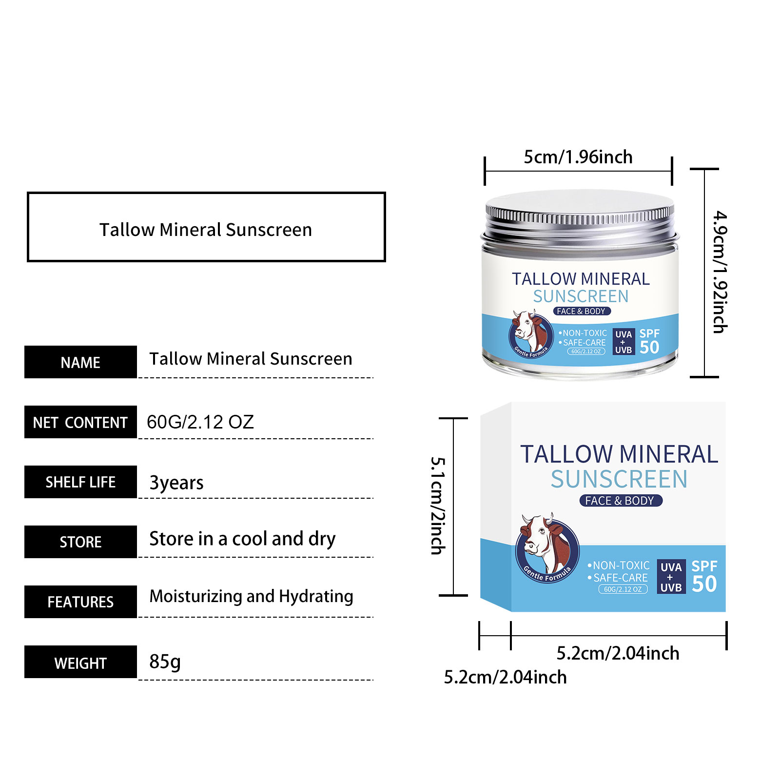 Soft Tallow Smooth Protection Cream Refreshing Non Sticky Light Hydrating Nourishing Summer Skin Outdoor Care Lotion