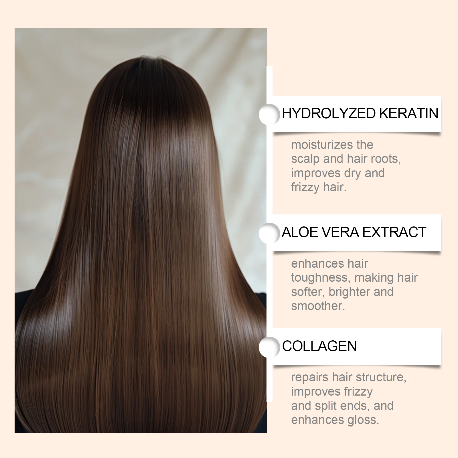 Keratin Nourishing Hair Mask Hydrating Moisturizing Smooth Shiny Fluffy Gentle Care Hair Conditioning For Tresses