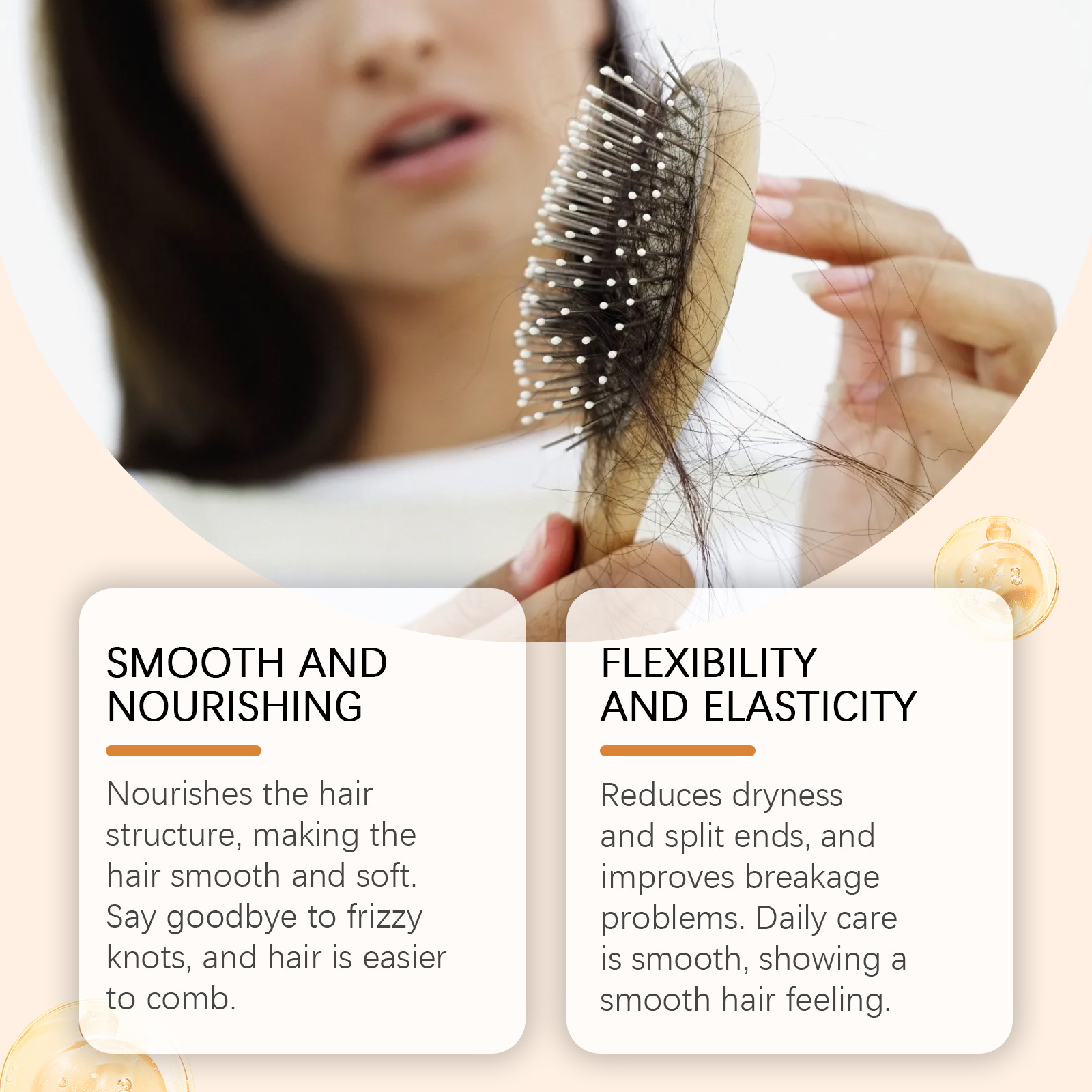 Keratin Nourishing Hair Mask Hydrating Moisturizing Smooth Shiny Fluffy Gentle Care Hair Conditioning For Tresses