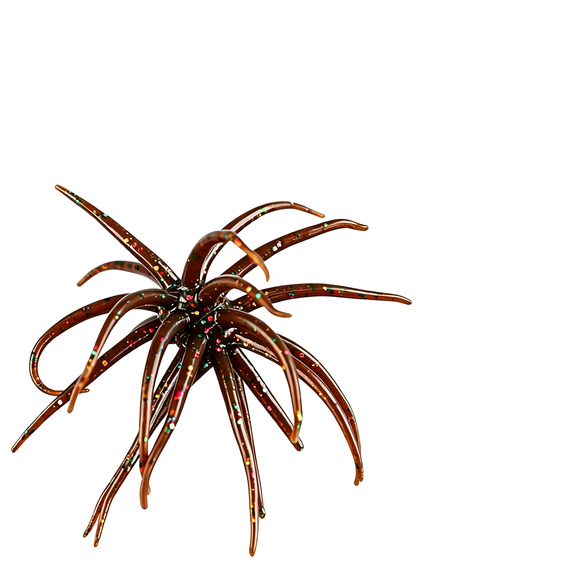 (Gold) Sea Urchin Shaped Soft Plastic Lure Bionic Design High Elastic Material Tear Resistant Fishing Tool Underwater Fish Angling