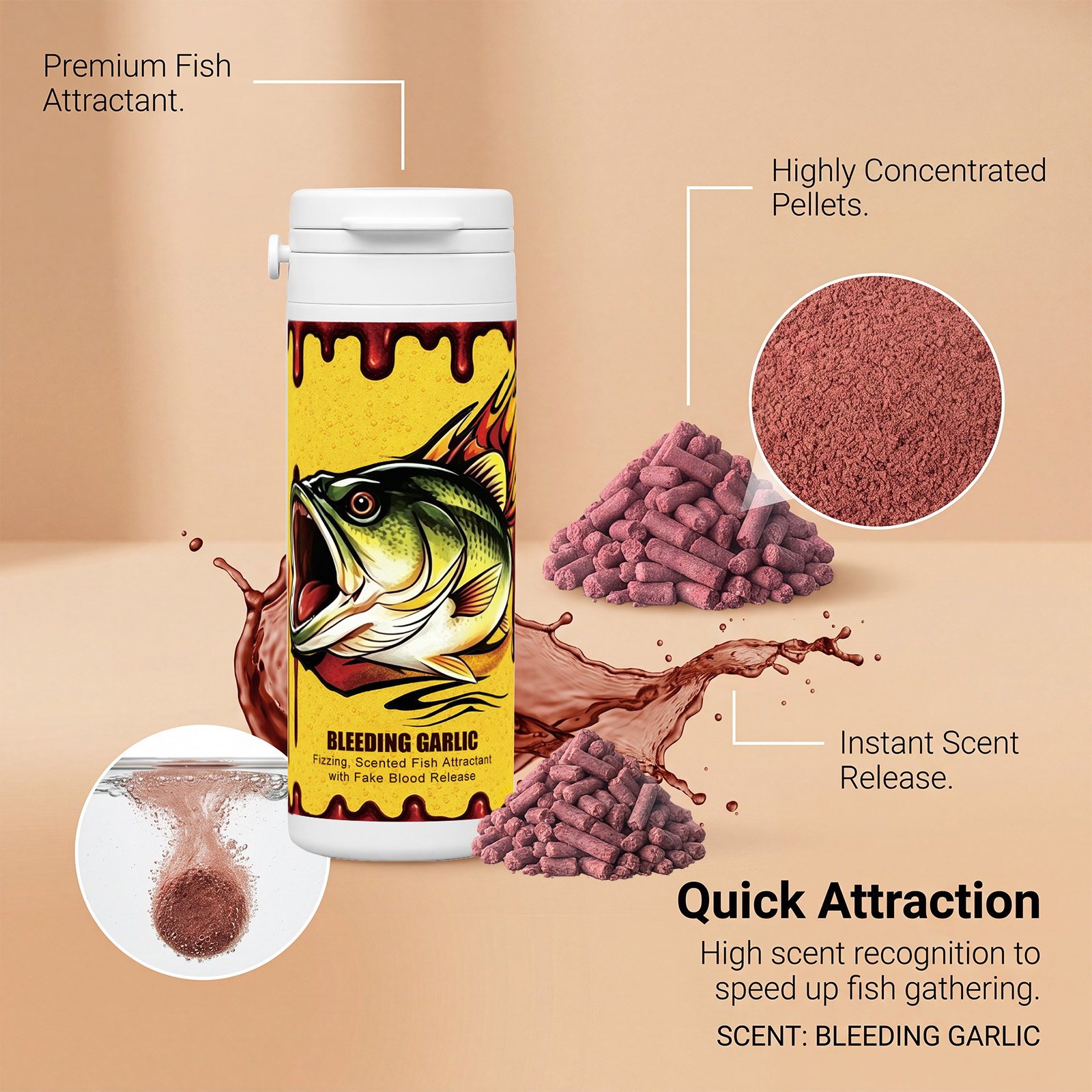 Fish Bait Feed For Angling Long Lasting All Season Universal Wild Fishing Leisure Angling Tackle