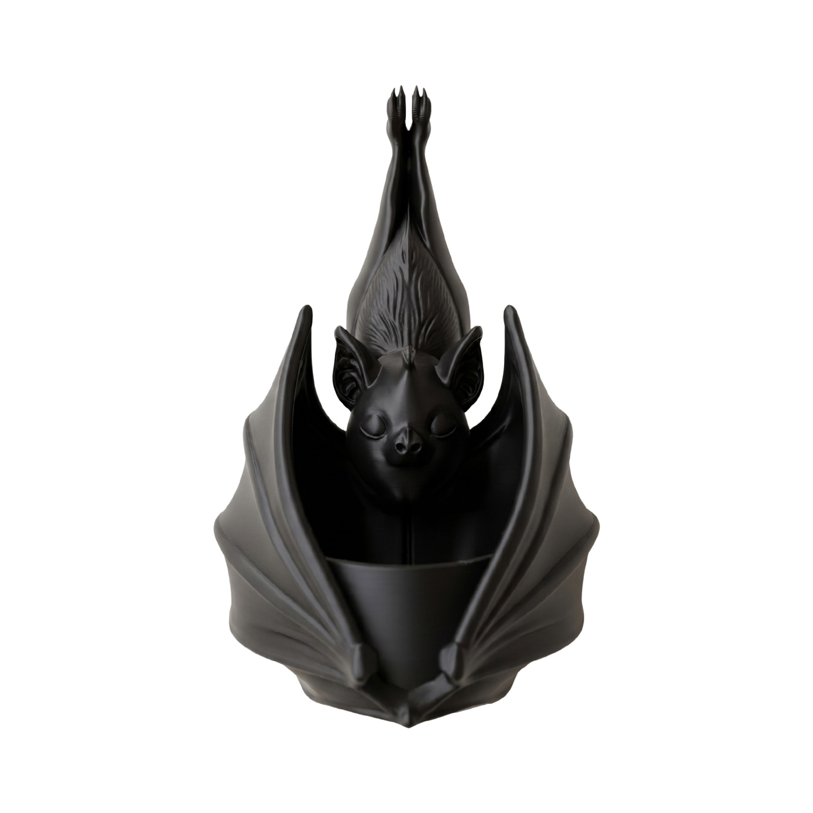 Hanging Bat Flower Pot Halloween Creative Gothic Iron Wall Mount Balcony Succulent Decor Vessel