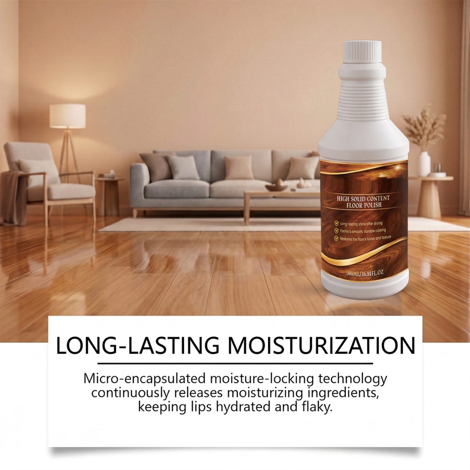 Floor Polish Cleaner Effective Remove Scratch Dirt Daily Bright Convenient Care Agent For All Floors