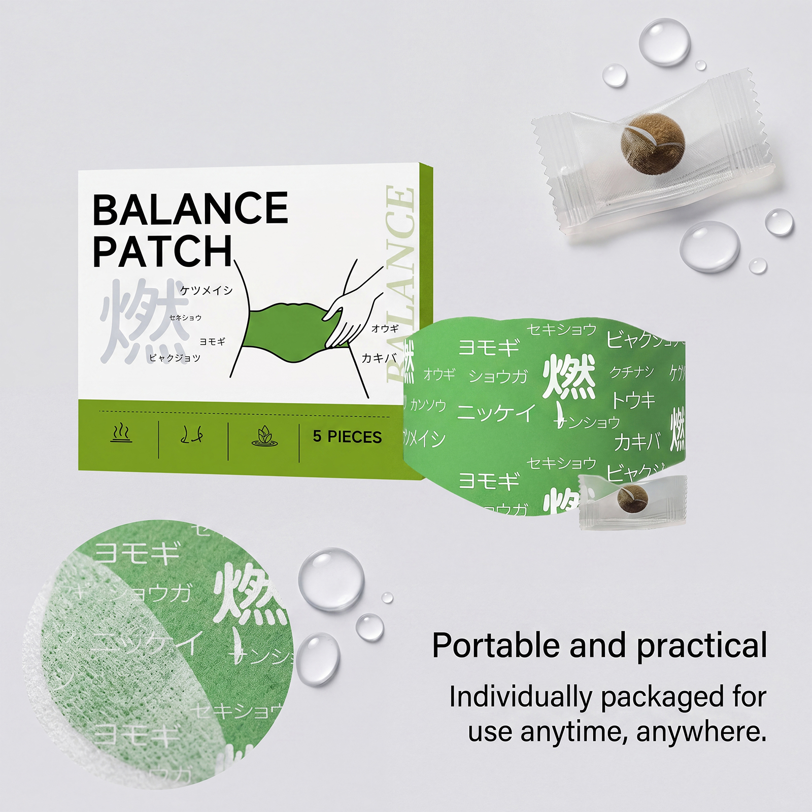 Plant Soothing Balance Patch Mild Botanical Essence Formula Keep Body Light Condition Daily Body Care Sticker