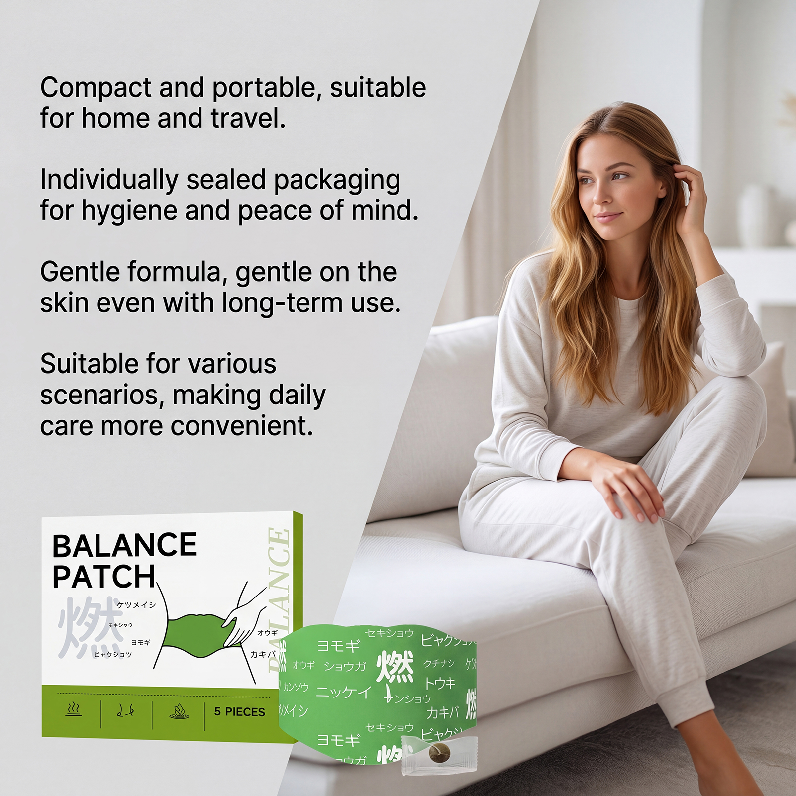 Plant Soothing Balance Patch Mild Botanical Essence Formula Keep Body Light Condition Daily Body Care Sticker