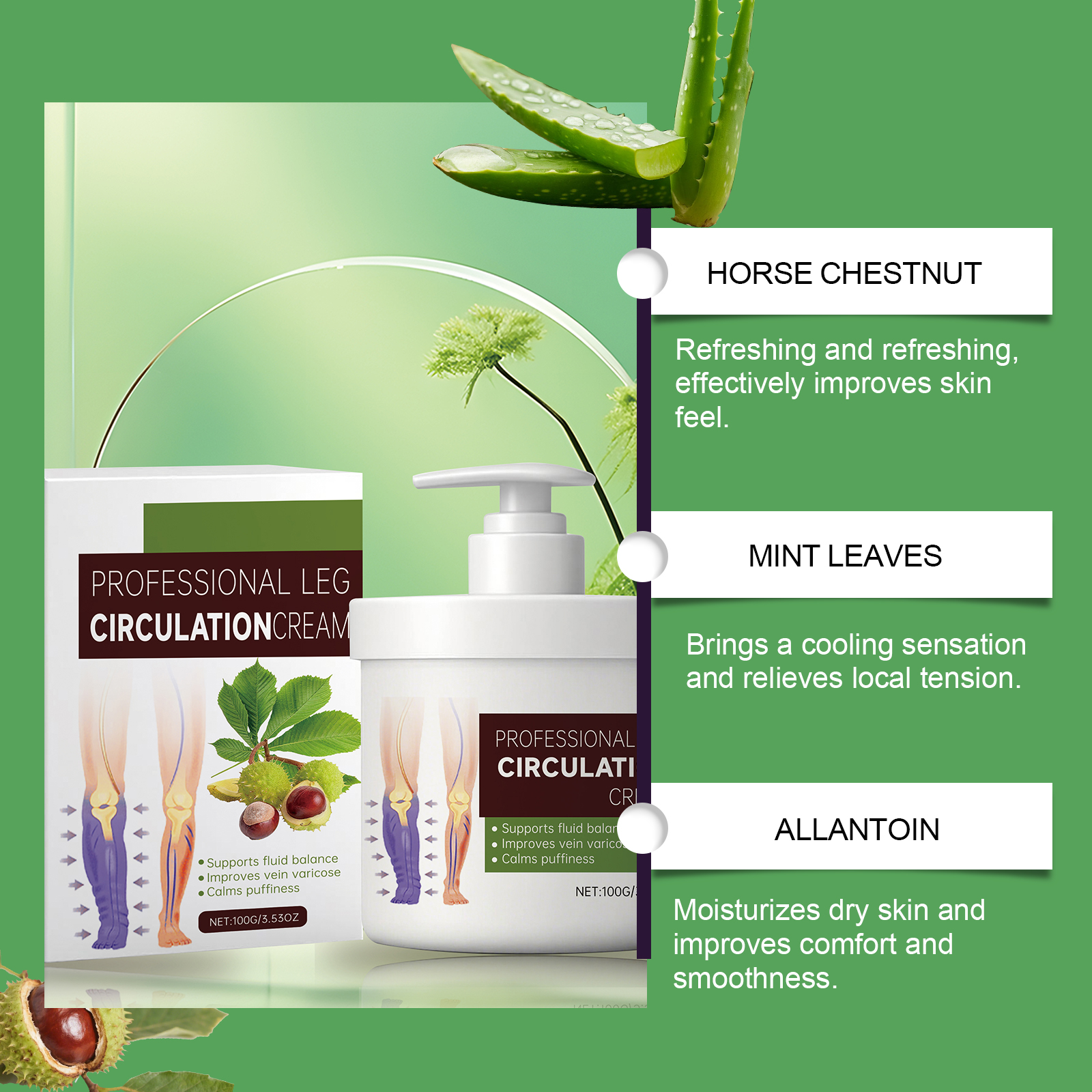 Leg Care Cream Daily Nourishing Joint Skin Massage Balm For Office Sedentary Crowd Use