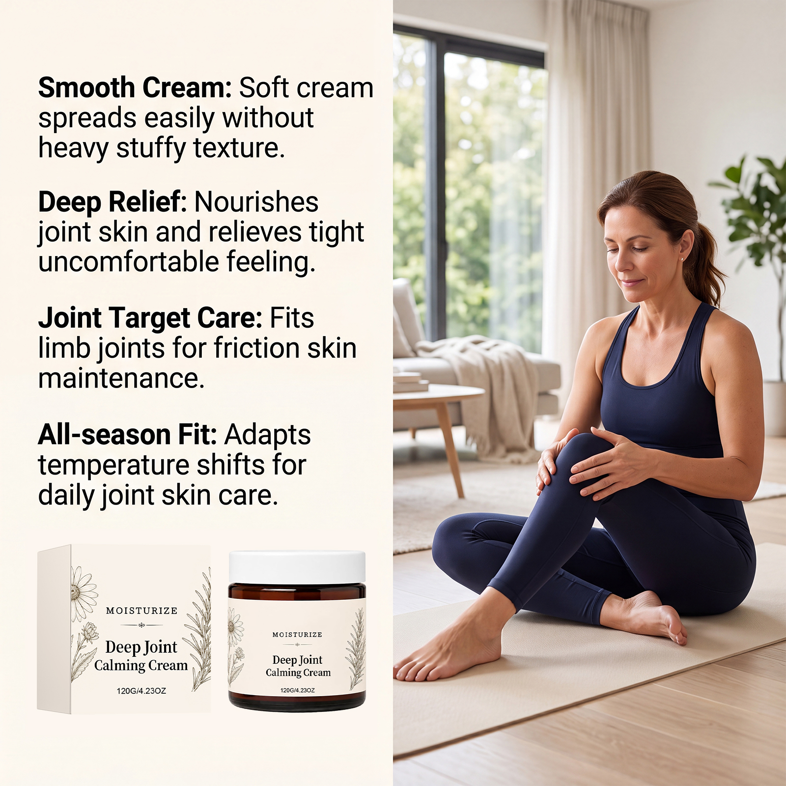 Joint Care Cream Mild Texture Light Application Non Sticky Local Skin Daily Body Care