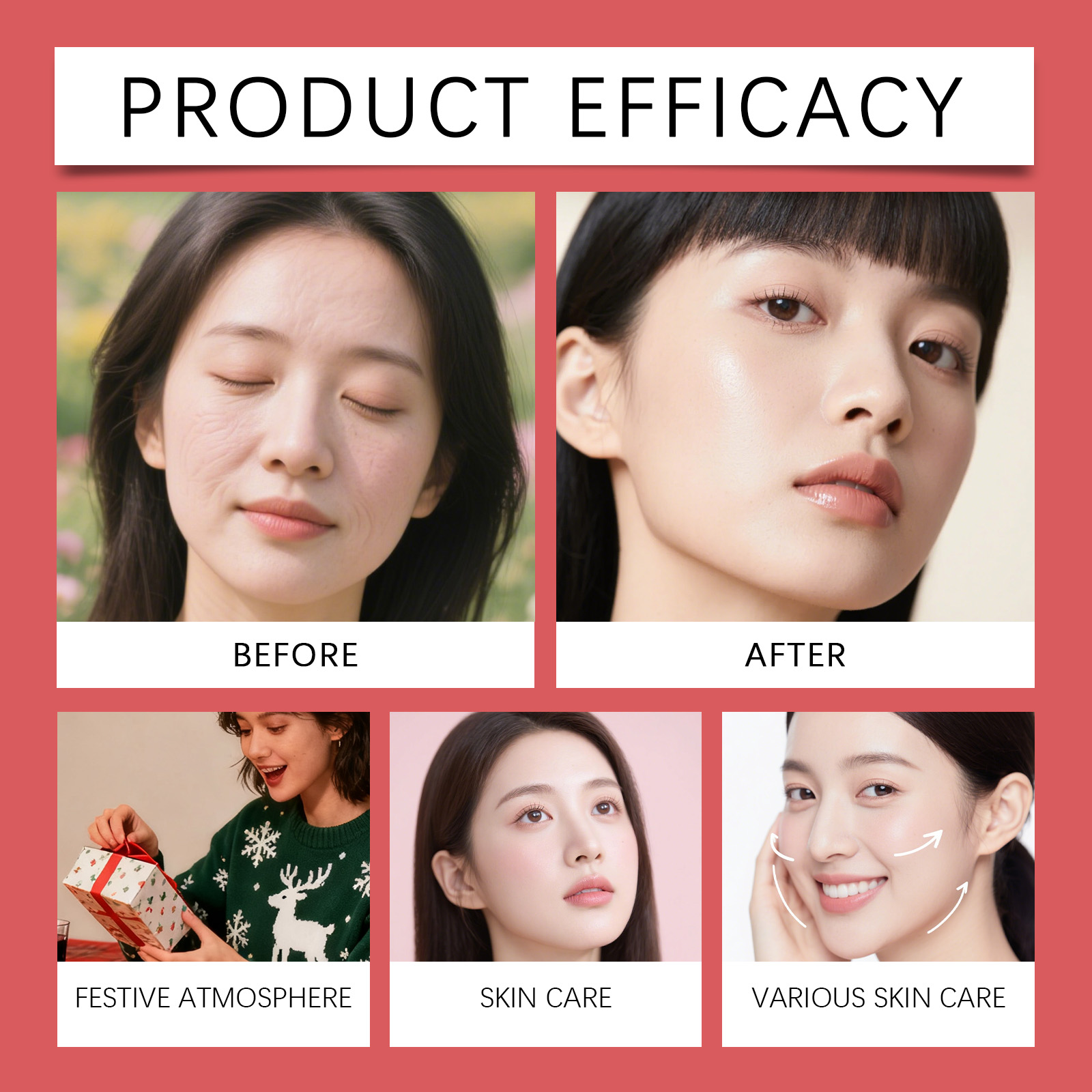 Christmas Countdown Beauty Skincare Gift Box Moisturizing Hydrating Smooth Delicate Facial Care Surprise Blind Box