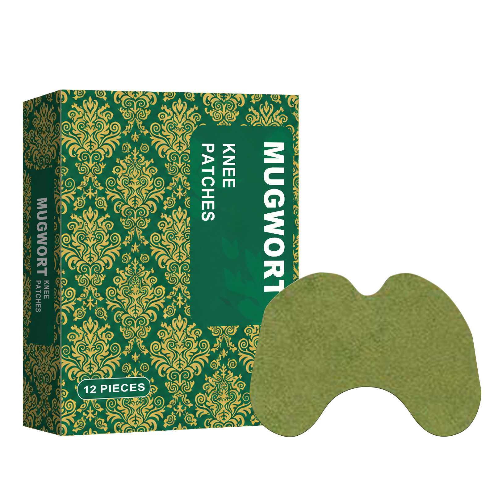 Mugwort Knee Patch Mild Care Knee Joint Gentle Massage Comfort Daily External Patch Skin Friendly Breathable