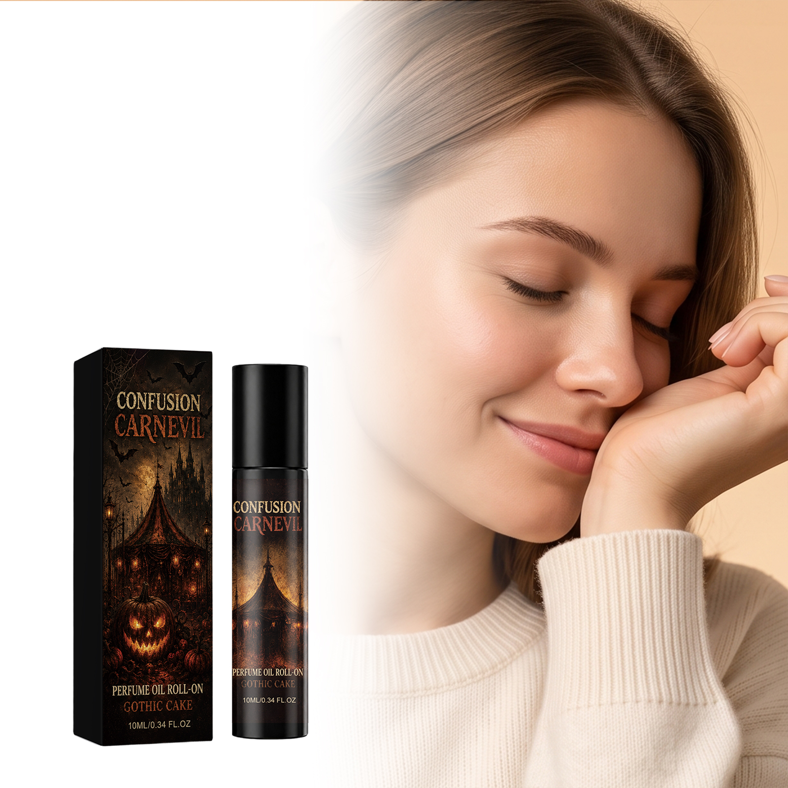 Halloween Fragrance Rollerball Herbal Plant Extract Fresh Smooth Roller Design Clean Body Odor Comfortable Refreshing