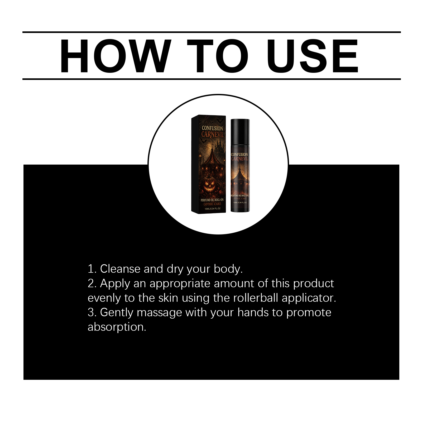 Halloween Fragrance Rollerball Herbal Plant Extract Fresh Smooth Roller Design Clean Body Odor Comfortable Refreshing