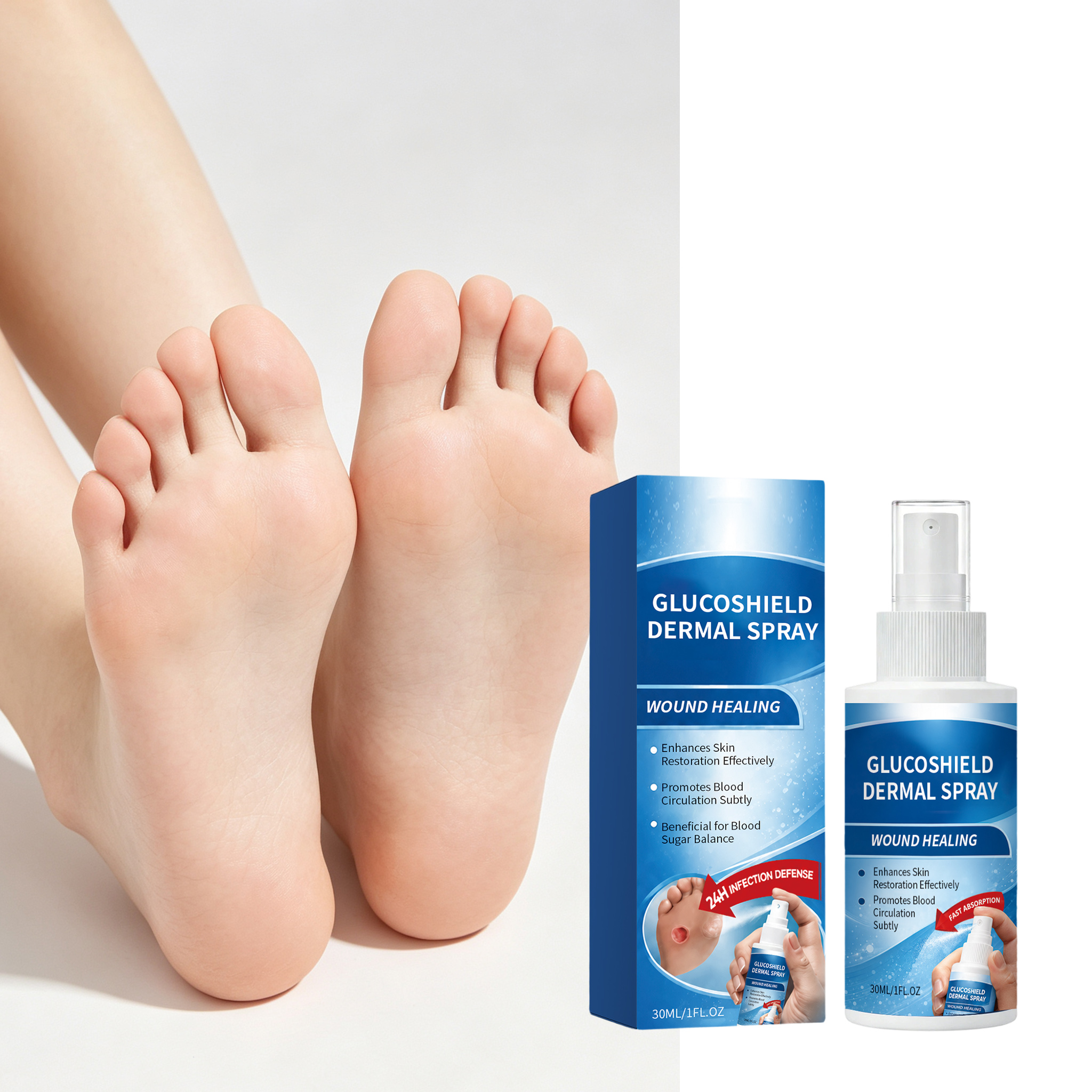 Foot Comfort Care Spray Mild Ingredients Nourish Foot Skin Refreshing Comfortable Easy Absorption Care Spray