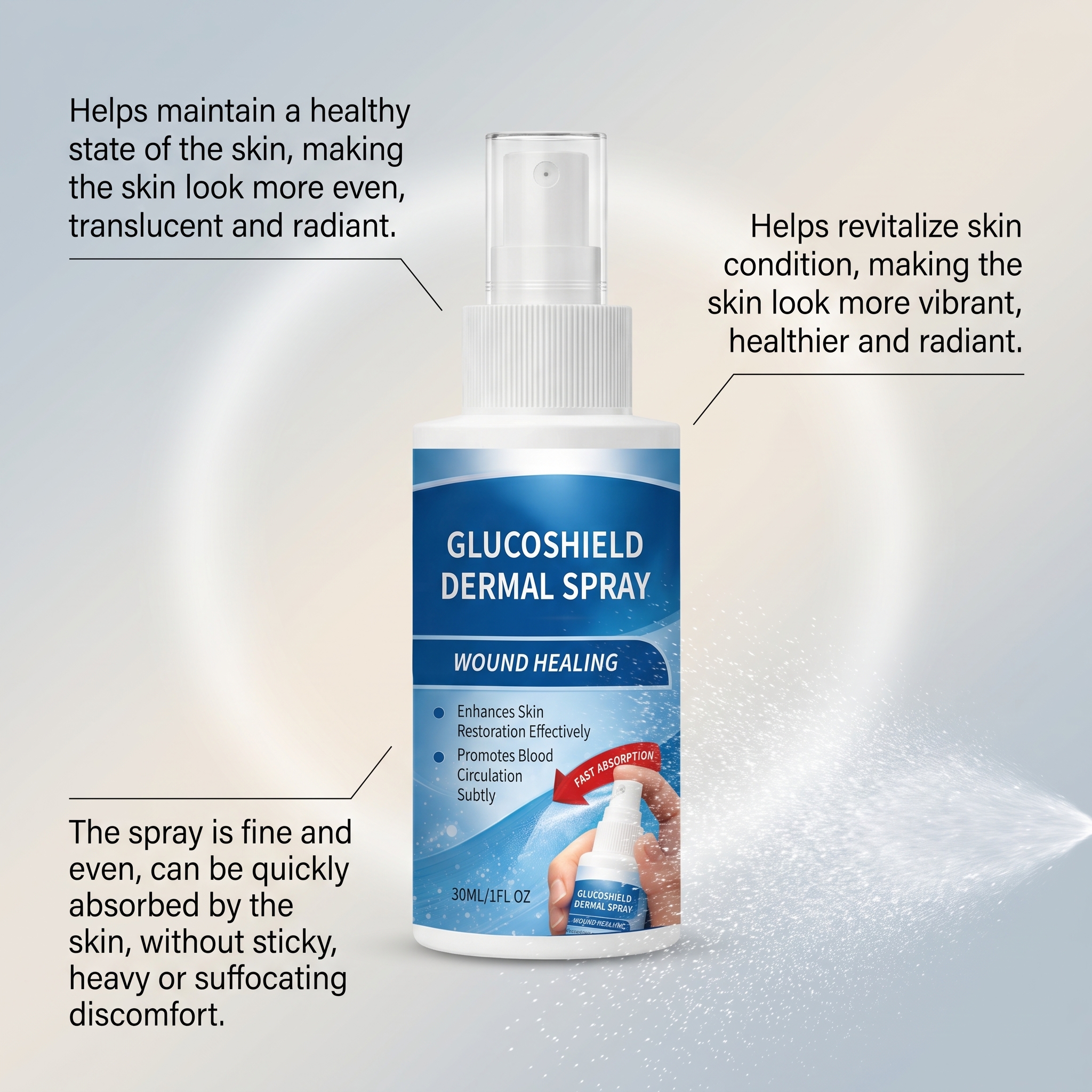 Foot Comfort Care Spray Mild Ingredients Nourish Foot Skin Refreshing Comfortable Easy Absorption Care Spray