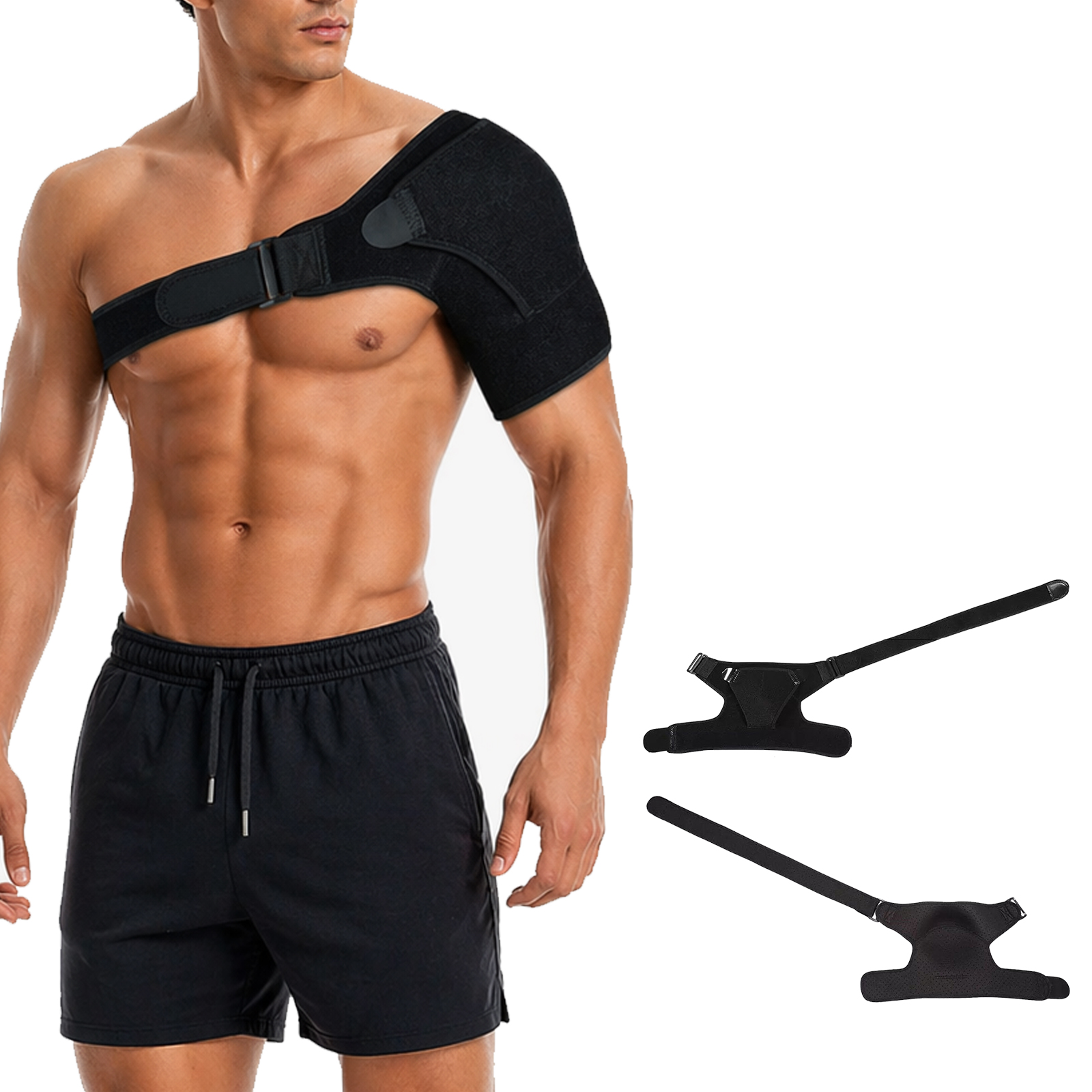Shoulder Brace Adjustable Composite Flannel Comfort Convenient Wear Soft Daily Body Care Support Gear