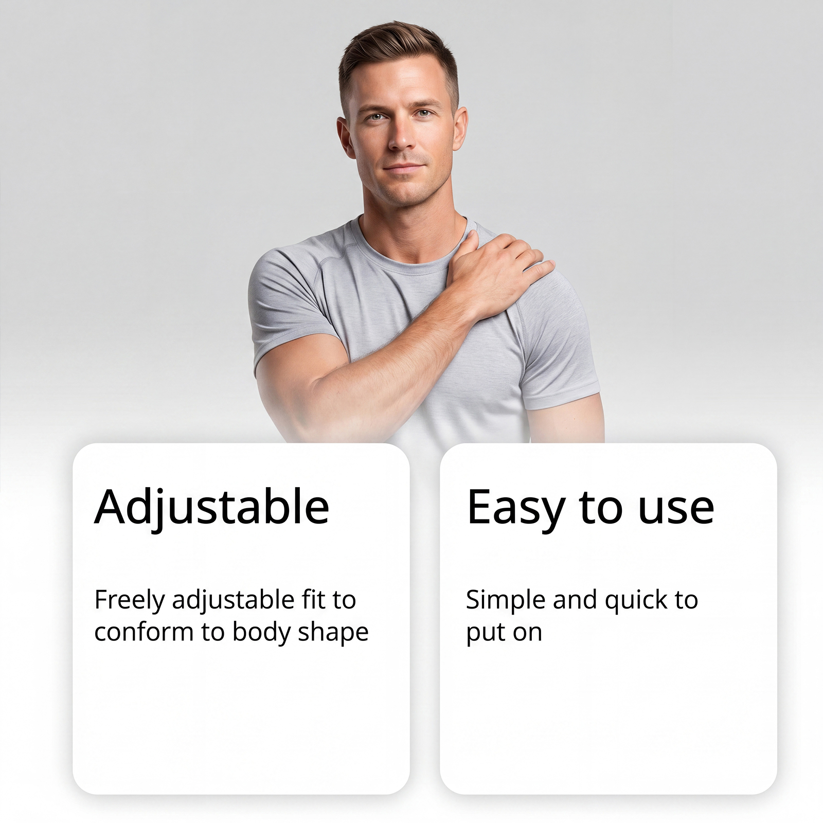 Shoulder Brace Adjustable Composite Flannel Comfort Convenient Wear Soft Daily Body Care Support Gear
